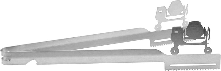 Grillzange Motiv Betonmischer Maurer, spülmaschinengeeignet, Edelstahl, Geschenkidee, Maurer, Betonw