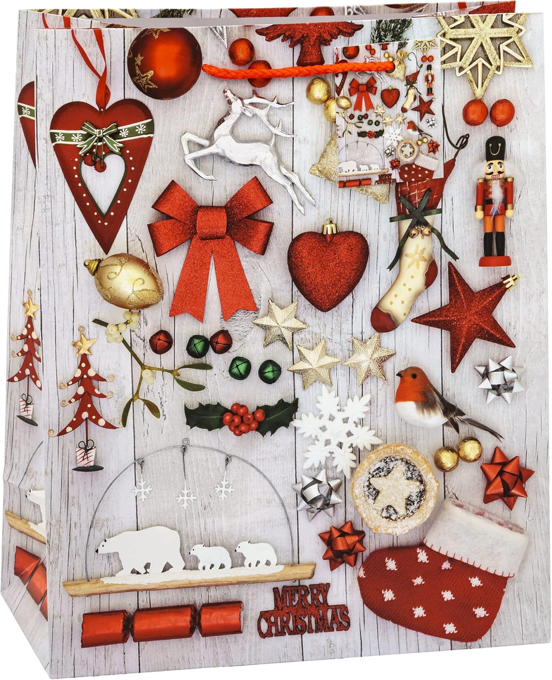 TSI Geschenktüten WEIHNACHTEN SERIE 8, 12er Packung, Grösse: Gross (HxBxT 32 x 26 x 13,5 cm), Art. N