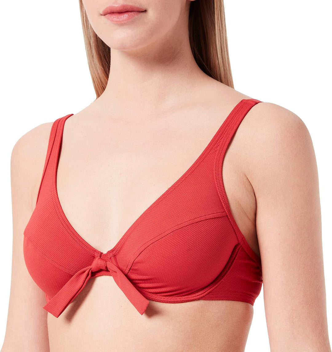 ESPRIT Damen Hamptons Beach RCS Uw.Bra Bikini 38 / C Rot, 38 / C Rot