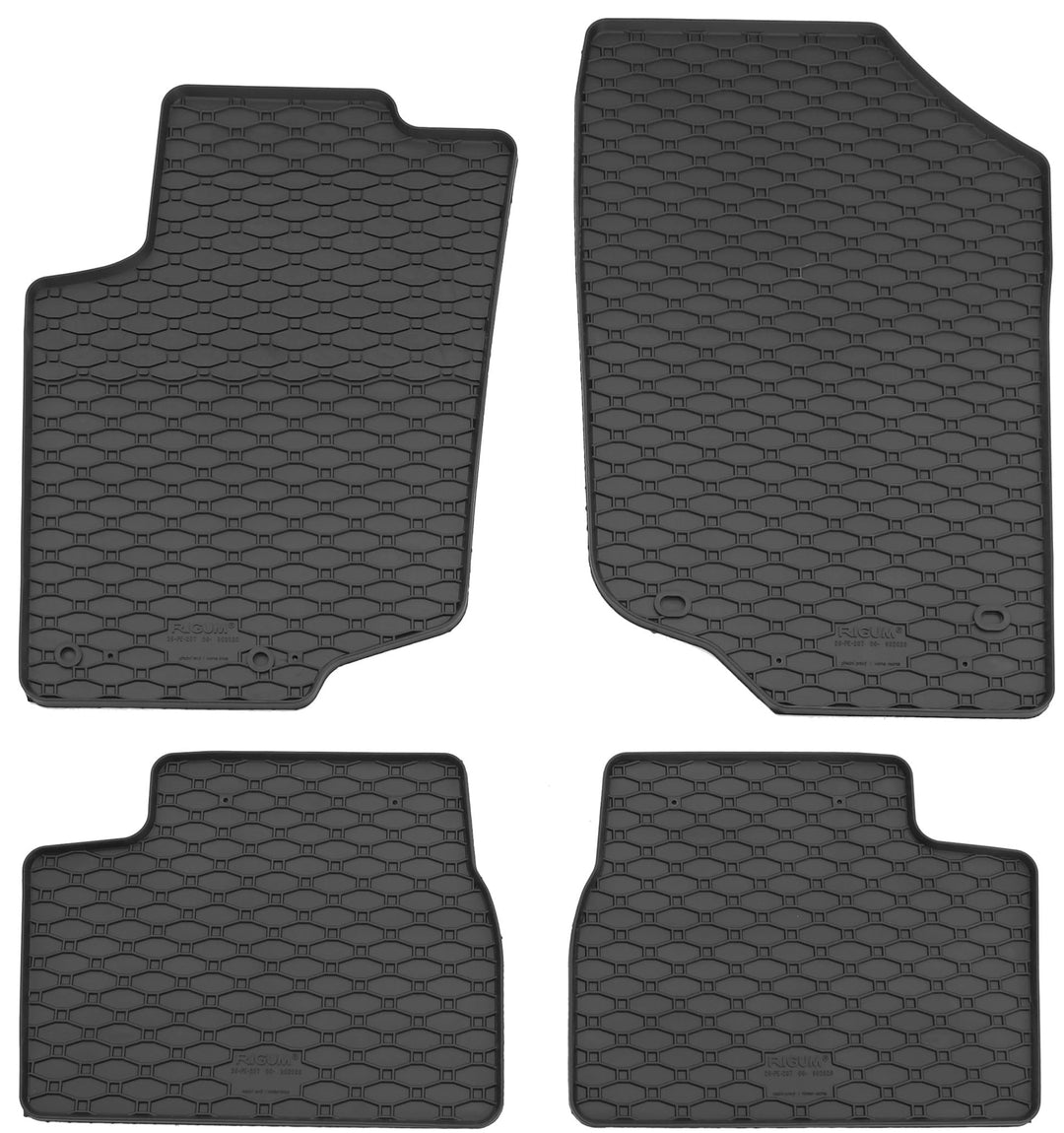 Gummi Fussmatten Set, 4teilig, Gummifussmatten Gummimatten Matten