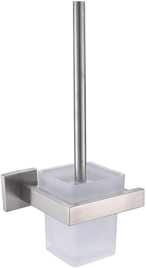 CASEWIND Wand WC Eckig Toilettenbürstenhalter, Klobürstenhalter Wandmontage, Gebürstet Edelstahl Toi