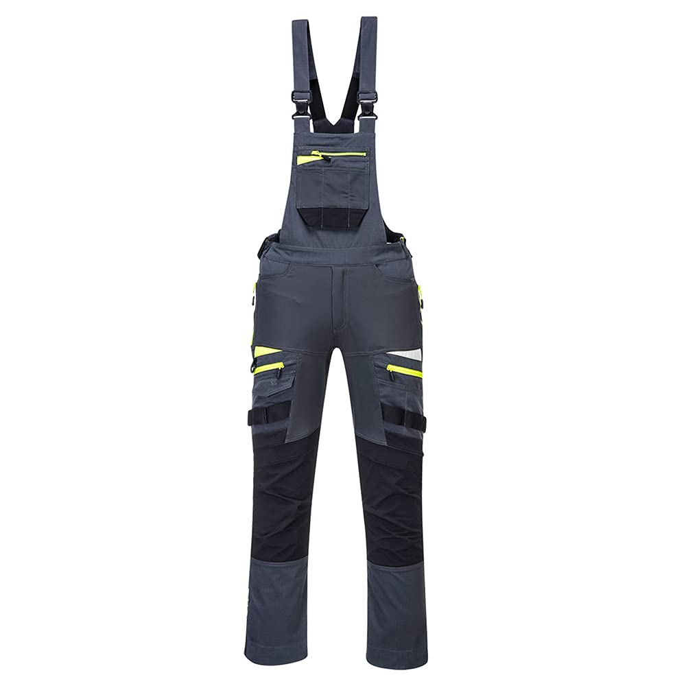 Portwest DX4 Latzhose, Grösse: L, Farbe: Metal Grau, DX441MGRL Metallgrau L, L Metal Grey