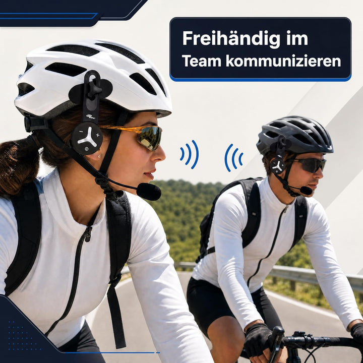 @tec Buddy Chat Duo (2er Set) Bluetooth® Headset Gegensprechanlage, Freisprechanlage, Fahrrad, Sport