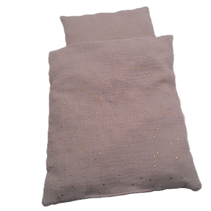 Puppenbettwäsche aus Musselin, Umbra, Decke 40h x 35b, Kissen 16h x 20b. Umbra Gross, Umbra Gross