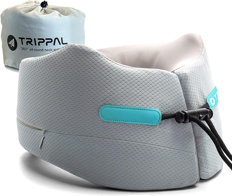 Joscoal Reisekissen Nackenkissen Reisekissen für Flugzeug Nackenhörnchen Memory Foam Travel Pillow A