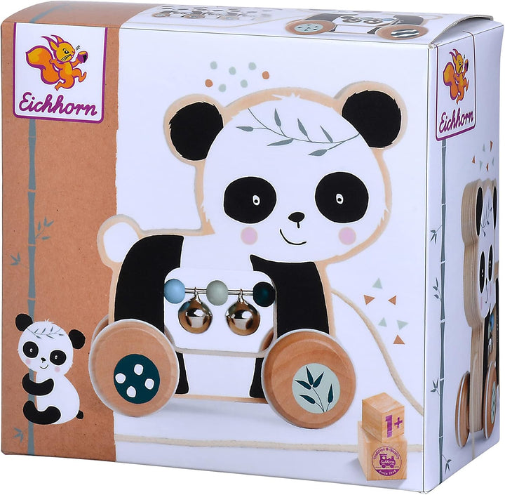 Eichhorn - Panda Linie - Steckbox, Steckspielzeug inkl. 8 verschiedenen Steckbausteinen & - Nachzieh