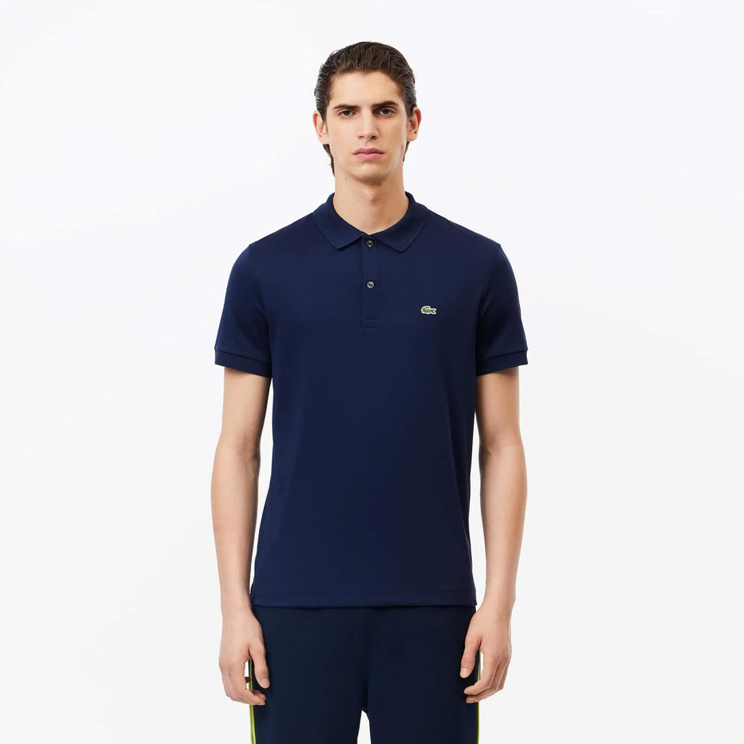 Lacoste Herren Polo-Shirt Kurzarm DH2050, Männer Polo-Hemd,2 Knopf,Regular Fit S Navy Blue (166), S