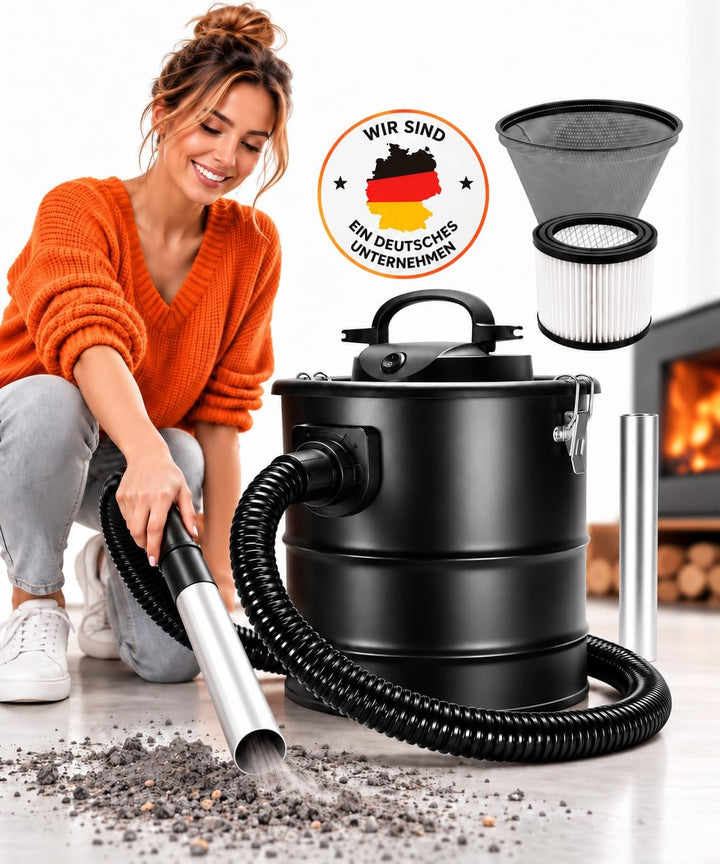 Aschesauger 15L Kaminsauger Blasfunktion 1200W DUAL Filter System