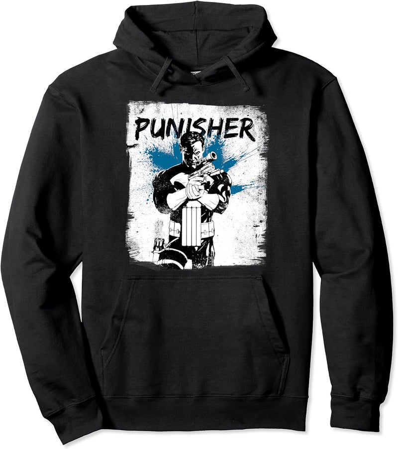 Marvel Punisher Splatter Background Poster Pullover Hoodie
