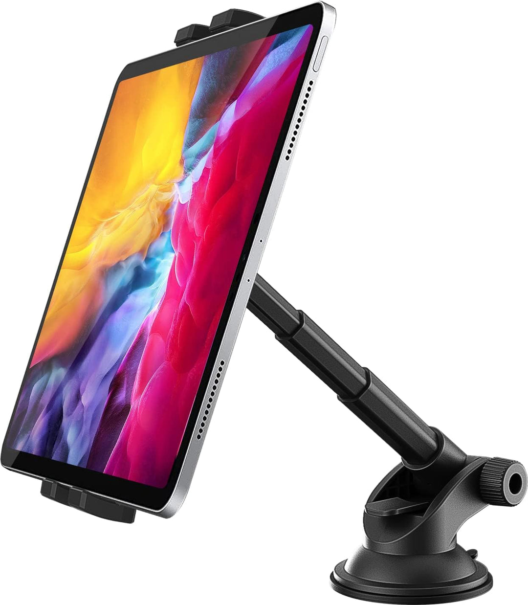 Tablet Halterung Auto Armaturenbrett, woleyi KFZ Tablet Handyhalterung mit Saugnapf Teleskoprohr für