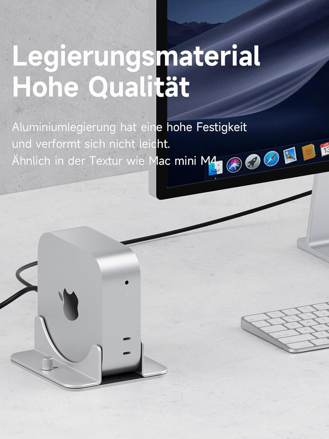 Hagibis Mac mini m4 Pro Stand | Aluminiumlegierung-Halterung Für Mac mini M4/M4 Pro 2024 – Kühlender