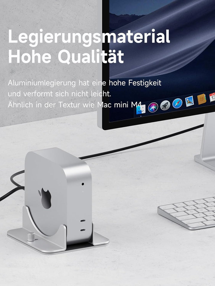Hagibis Mac mini m4 Pro Stand | Aluminiumlegierung-Halterung Für Mac mini M4/M4 Pro 2024 – Kühlender