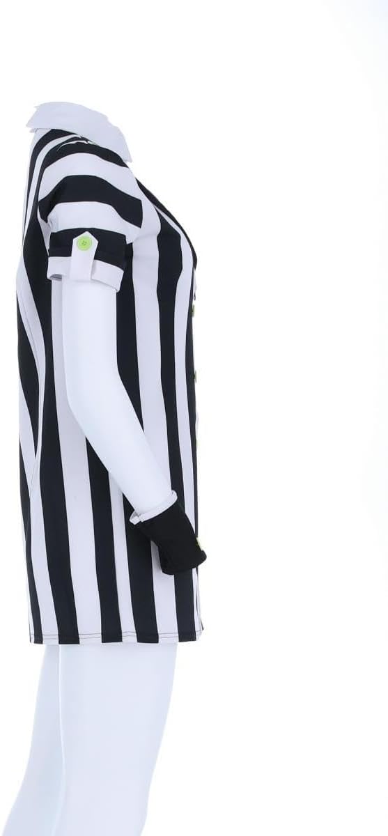 Smiffys Beetlejuice Erwachsenenkostüm mit Jacke, Hose und Krawatte schwarz-weiss gestreift mit aufsc