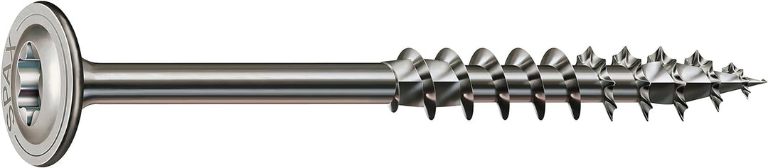 SPAX Holzbauschraube aus Edelstahl rostfrei A2, 8,0 x 180 mm, 50 Stück, T-STAR plus, Tellerkopf, Tei