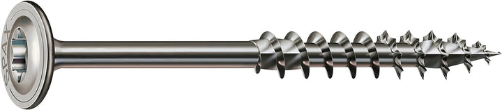 SPAX Holzbauschraube aus Edelstahl rostfrei A2, 8,0 x 180 mm, 50 Stück, T-STAR plus, Tellerkopf, Tei