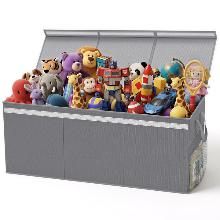 Lewondr Extra grosser Aufbewahrungsbox mit Deckel Kinder, 160L Faltbarer Aufbewahrungskorb Spielzeug