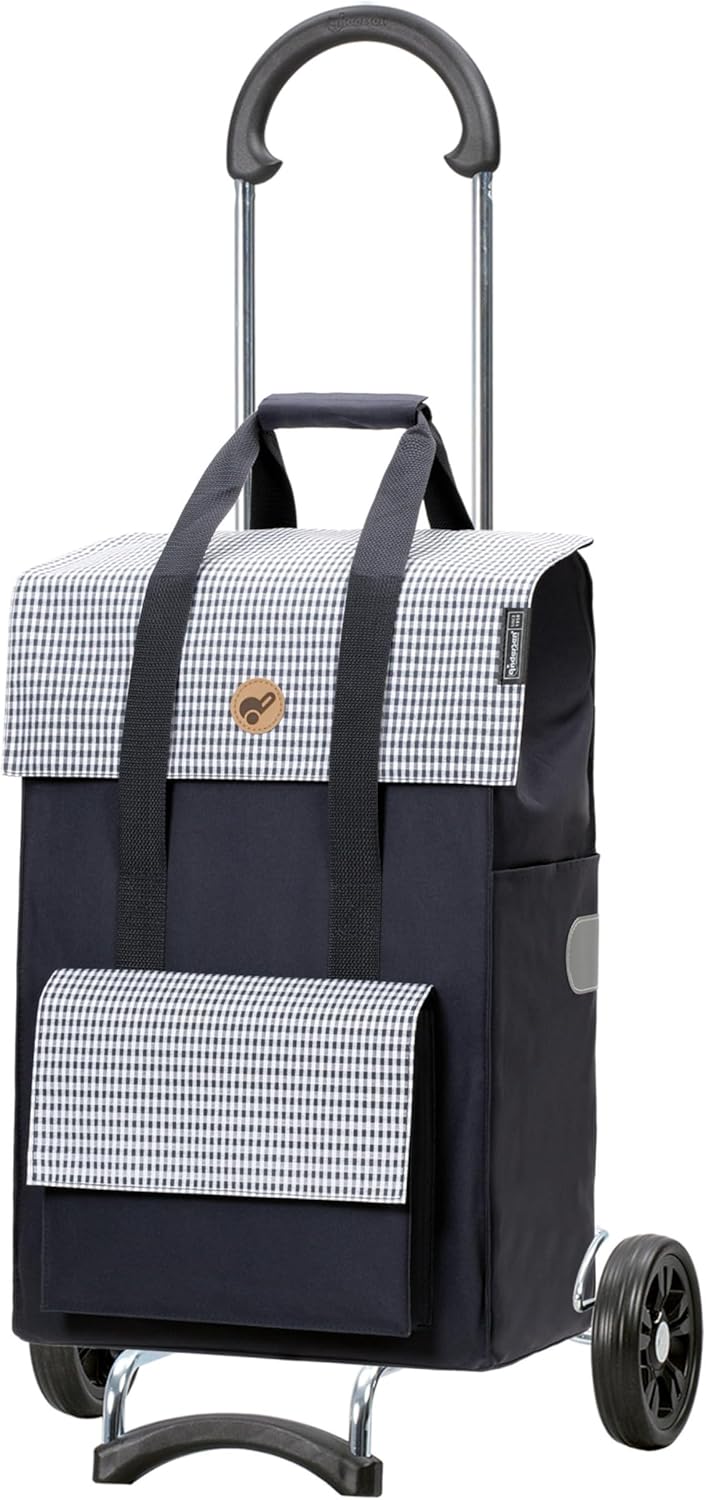 Sondermodell Andersen Einkaufstrolley Scala und 49 Liter Tasche Milla blau Leichtlauf-Rad