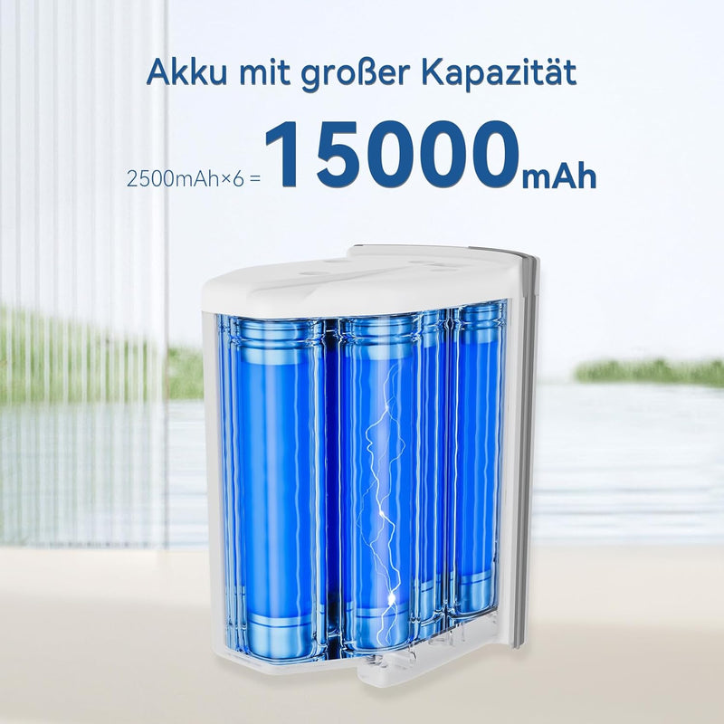 JONR 2500mAh Ersatzakku für ED20 Pro Nass Trockensauger/Akku Staubsauger, Laufzeit von 15 bis zu 25