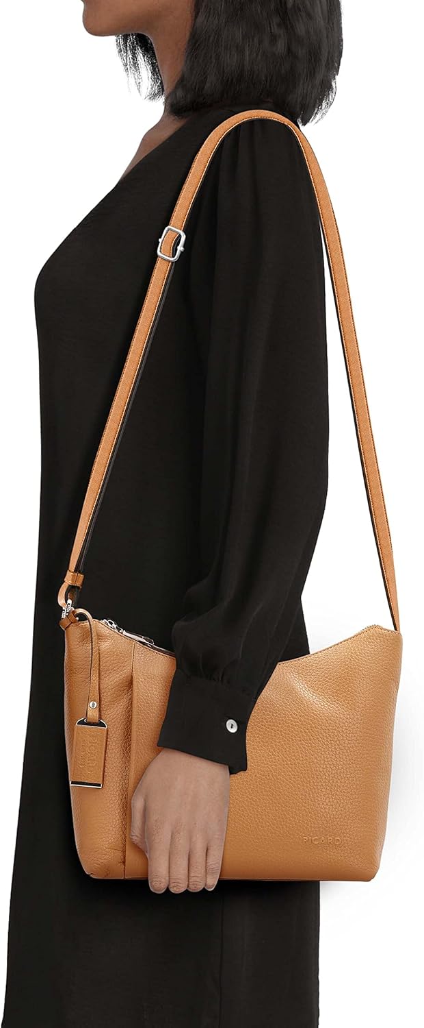 Picard Damen Schultertasche PURE aus Echtleder Mittel | mit Reissverschluss | Schultertasche | Allta