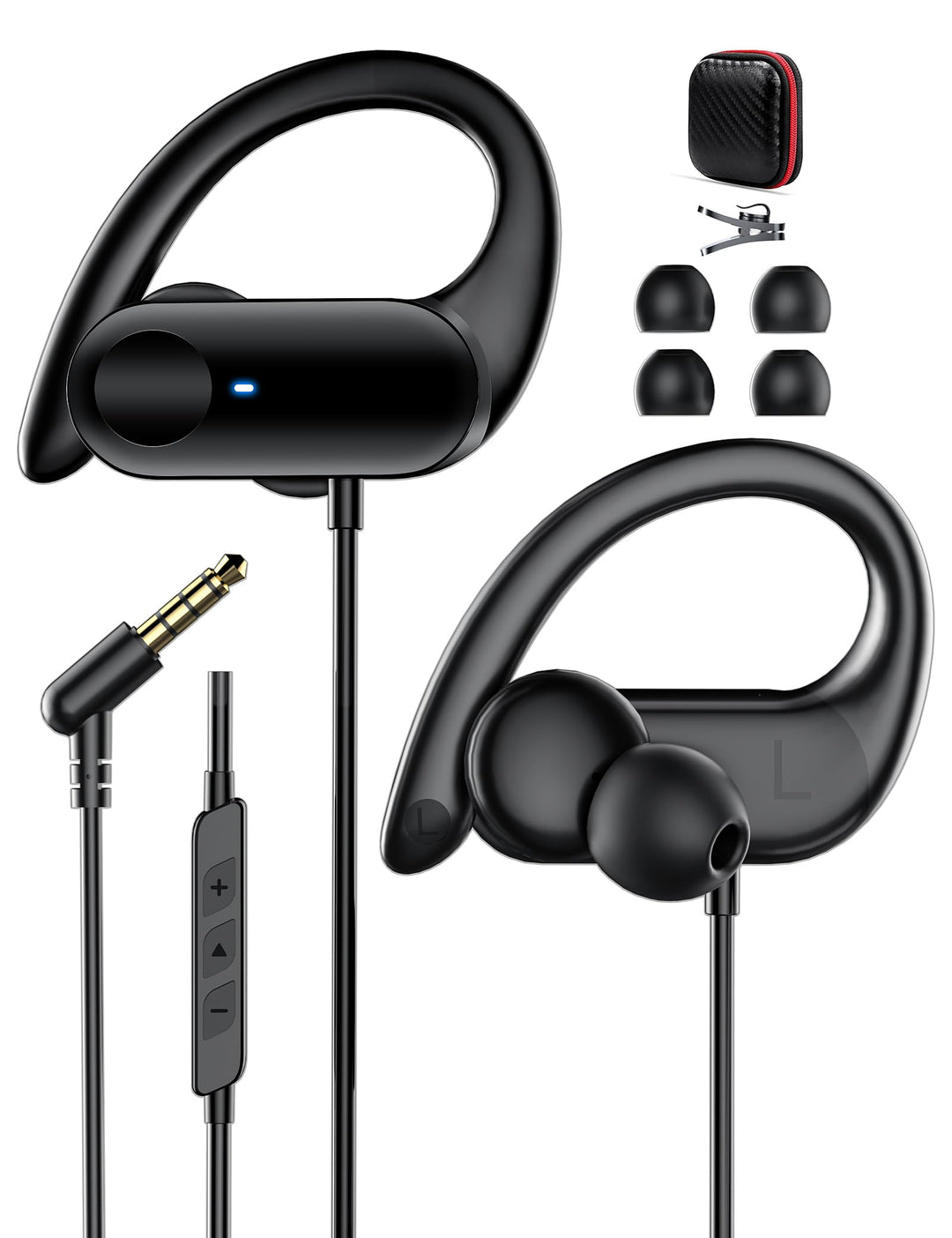 Open Ear Kopfhörer AUX 3,5mm für Redmi Note 14s 14 14Pro 15C Poco M7Pro,1,5m Kabel Over Ear Haken He