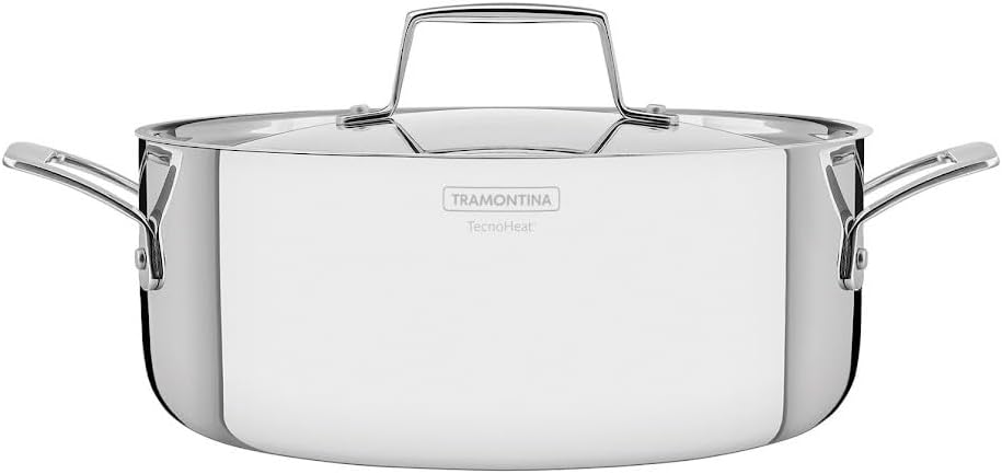 Tramontina GRANO Bratentopf ø 24 cm - 4,4 Liter, Edelstahl, Induktion, ofenfest Bratentopf Ø24 cm, B