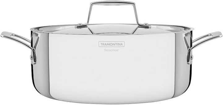 Tramontina GRANO Bratentopf ø 24 cm - 4,4 Liter, Edelstahl, Induktion, ofenfest Bratentopf Ø24 cm, B