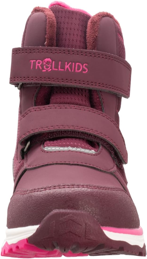 Trollkids wasserdichte Winterschuhe Wanderschuhe Hafjell, Burgunderrot Magenta