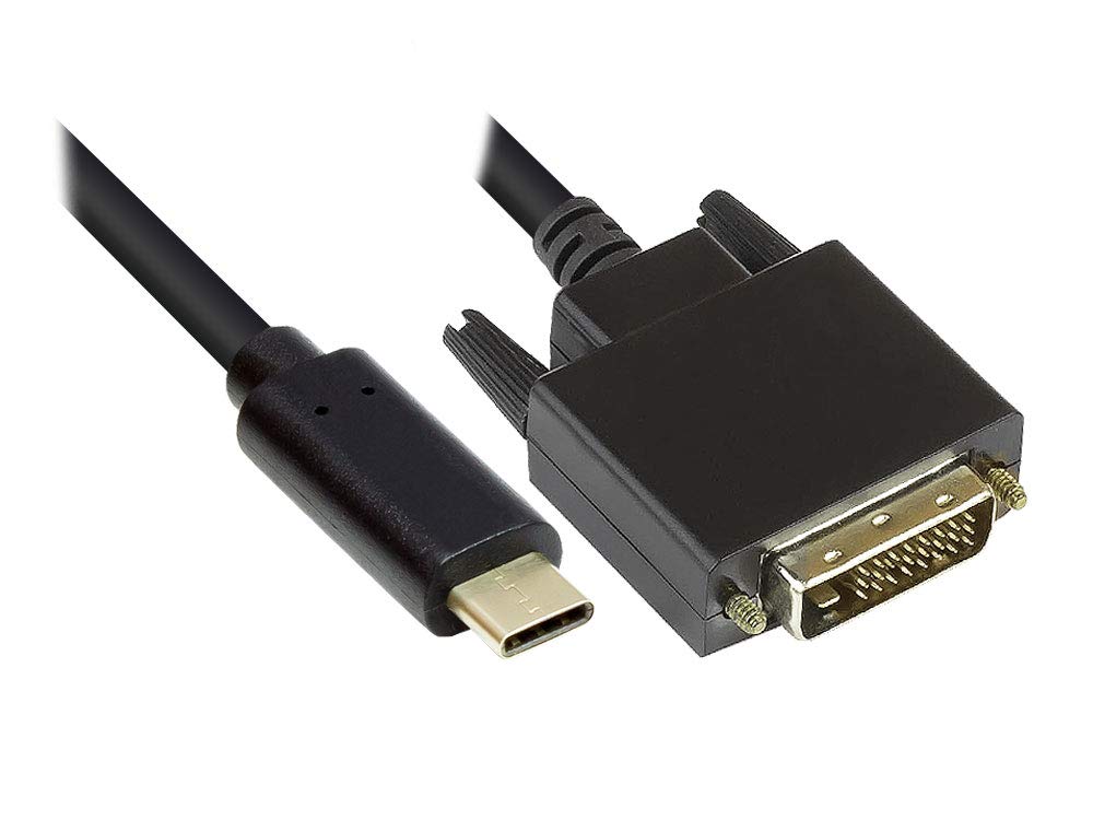 Good Connections Adapterkabel - USB-C Stecker an DVI 24+1 Stecker - Full HD - KUPFERLEITER - 2 m - s