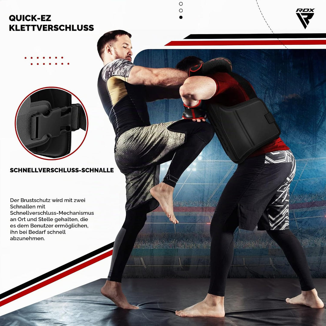 RDX Körperschutz Kampfsport, Maya Hide Leder Bauchschutz perfekt für Kickboxen, MMA Training, Muay T