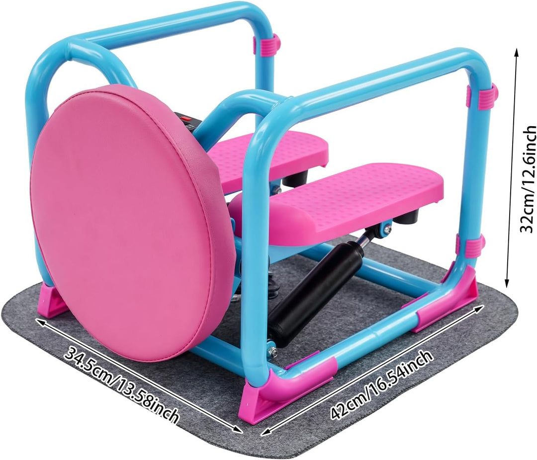 2 In 1 Hüfttwister & Stepper für Zuhause Testsieger Bis 150KG Mini Stepper mit LCD Display, 2 Widers