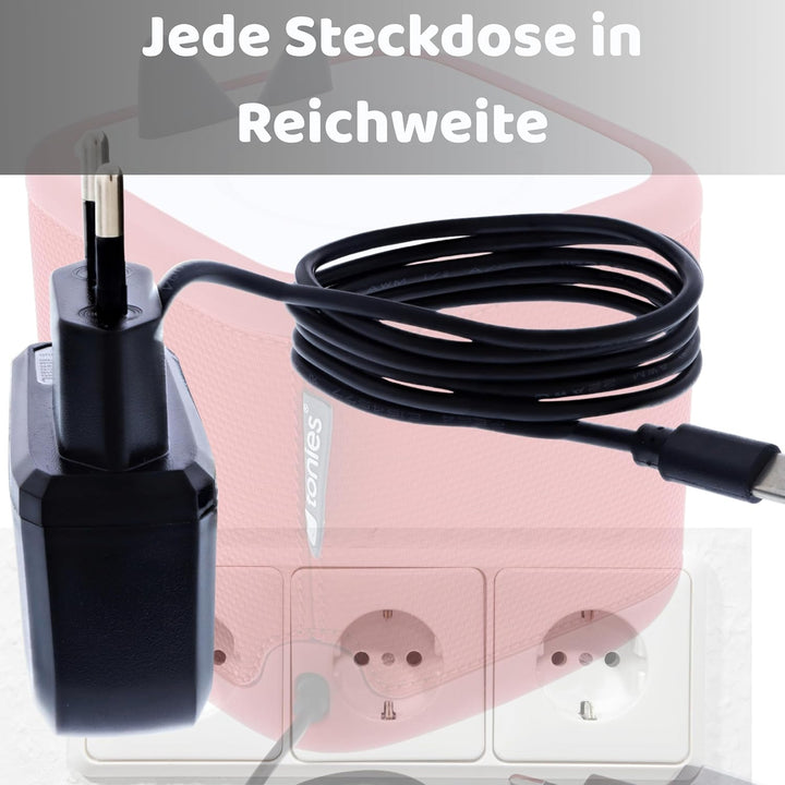 Ladekabel 115 cm kompatibel mit Toniebox 2 2025 Netzkabel lang Ersatzkabel Netzteil Stromkabel Ersat