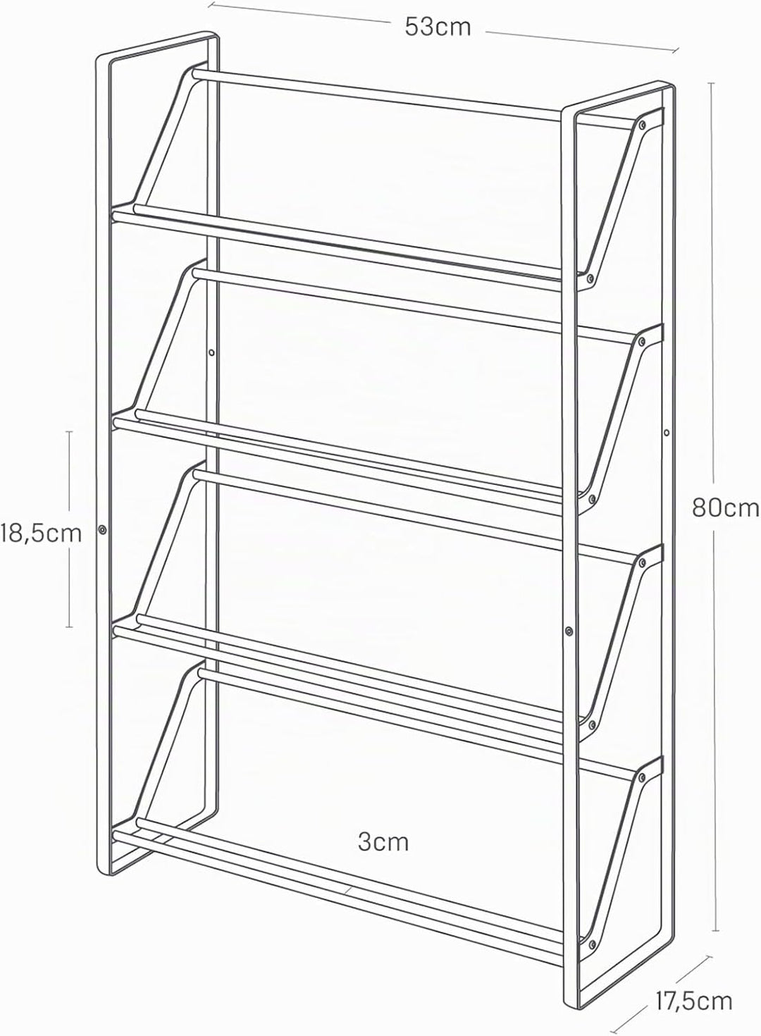 Shoe rack - Slim 4 - white Weiss, Weiss