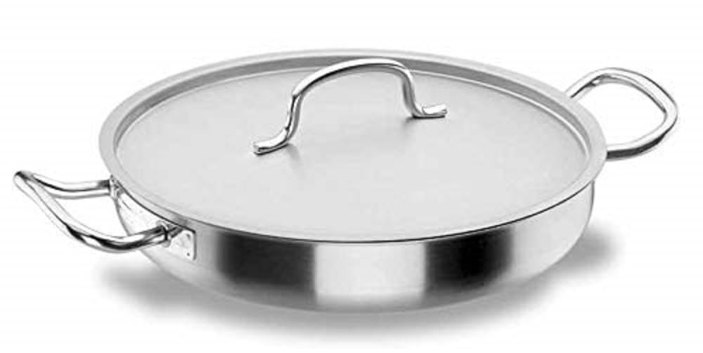 Lacor SERVIER u. PFANNE MIT Deckel 32 cm, Stainless Steel, 32 cm