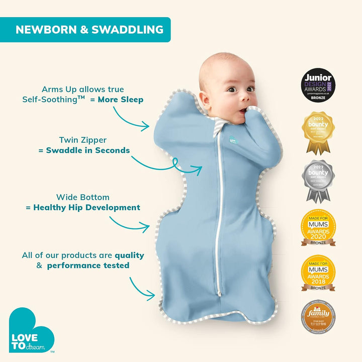Love To Dream Pucktuch, 2,5 Tog, für 16–20 °C, maschinenwaschbar, doppelter Reissverschluss, Von Heb