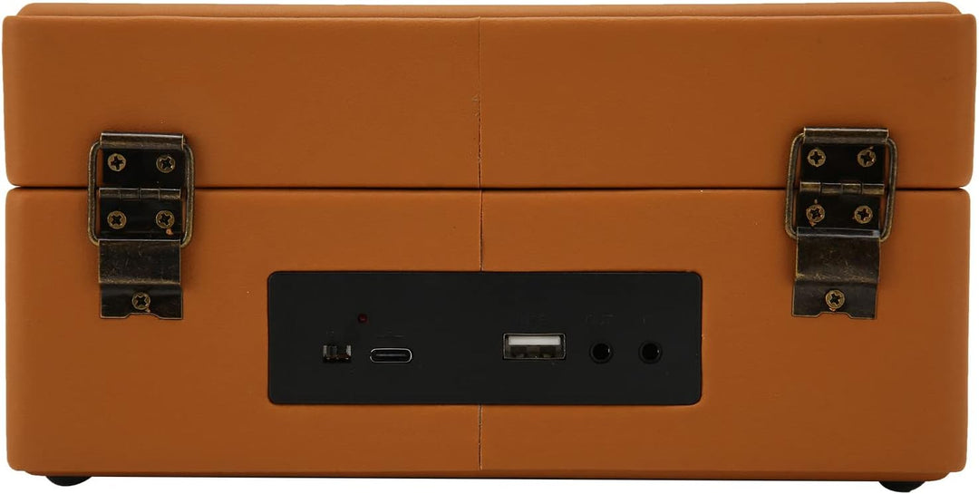 Vintage-CD-Player mit Bluetooth, Tragbarer CD-Player mit Vollfrequenz-Dual-Lautsprecher, Plattenspie