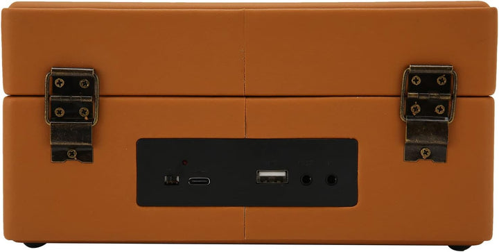 Vintage-CD-Player mit Bluetooth, Tragbarer CD-Player mit Vollfrequenz-Dual-Lautsprecher, Plattenspie