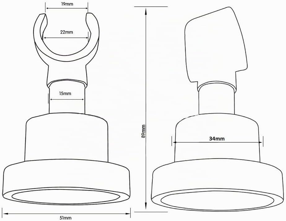 Massiver Edelstahl Brausehalter mit Kugelgelenk universal Modell KF -