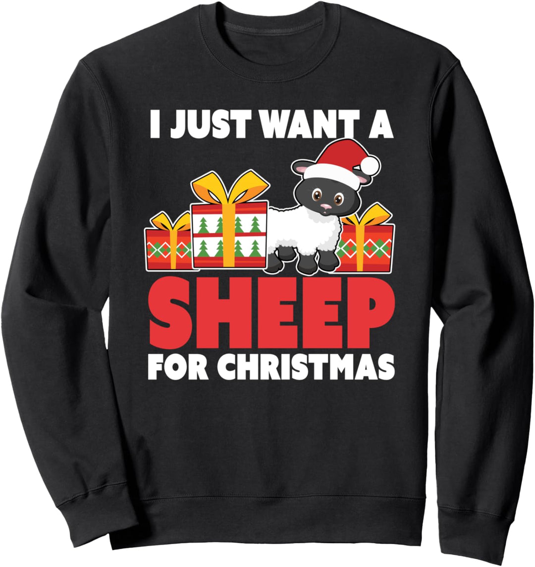 Ich will nur ein Schaf für Weihnachten - Cute Sheep Christmas Sweatshirt