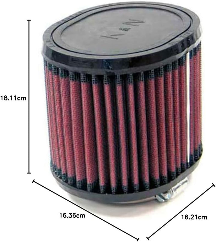 K&N KFZ und Motorrad Sportluftfilter RU-1000 , Rot