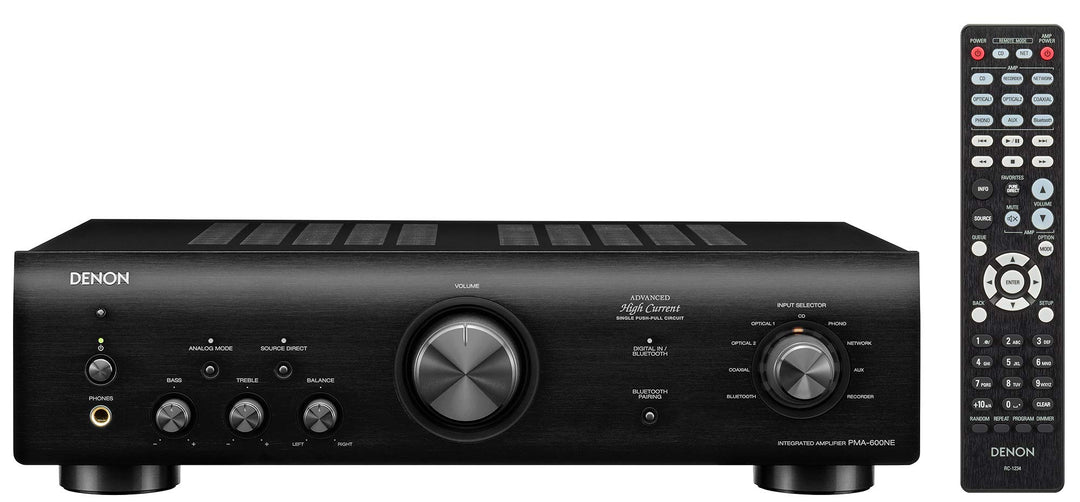 Denon PMA600NE HiFi-Verstärker, Endstufe mit Bluetooth, Phono-Equalizer, 1x Koaxial- & 2x Optischer