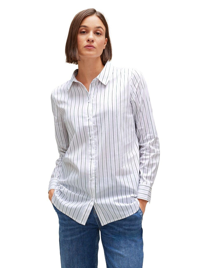 Street One Damen Office Longbluse 38 Weiss, 38 Weiss