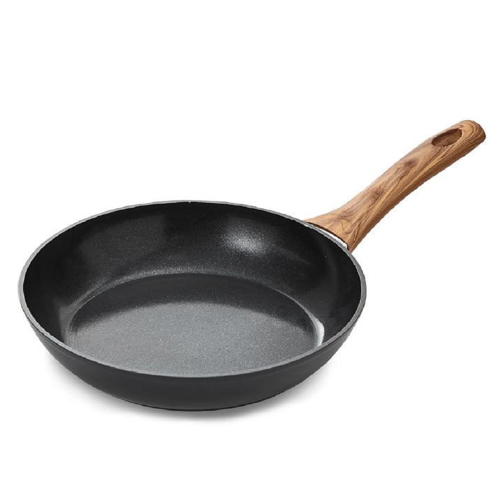 Blackmoor Bratpfanne 24 cm mit Bakelit-Griff in Holzoptik/Antihaft-Keramikbeschichtete Bratpfanne, P