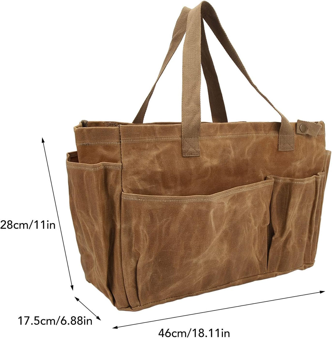 Canvas-Topftasche, verschleissfest, grosses Fassungsvermögen, bequemer Griff für Camping (Khaki), Kh