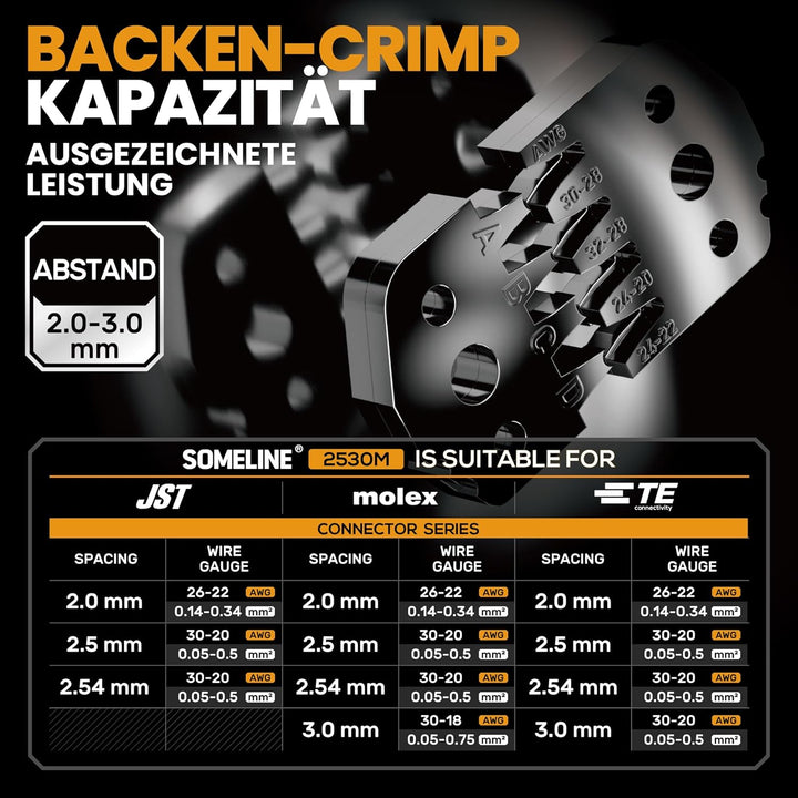 SOMELINE® Crimpzange Stecker Set,JST-XH 2,5mm/Dupont 2,54mm Stecker Set, Es gibt 21 Stile, 0,05-0,5m