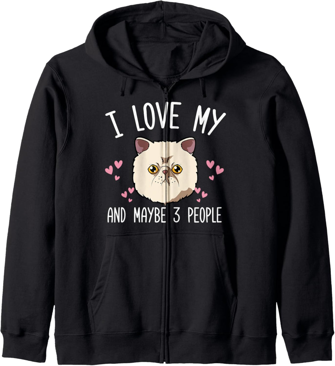 Ich liebe meine exotisch-kurzhaarige Katze Kapuzenjacke