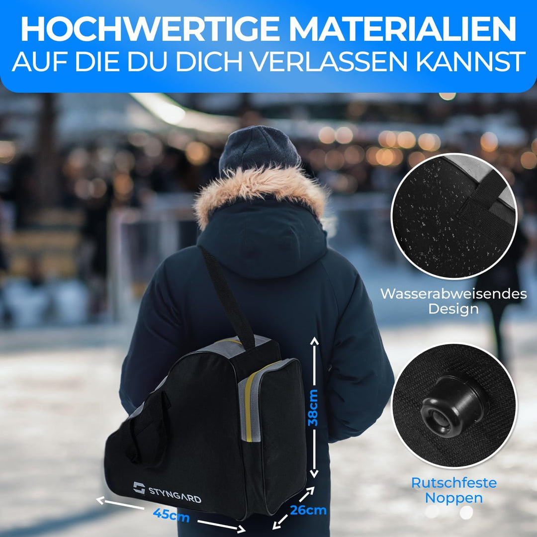 STYNGARD Schlittschuhtasche Damen & Herren Schlittschuhe Tasche - Inlinertasche für Eislaufschuhe un