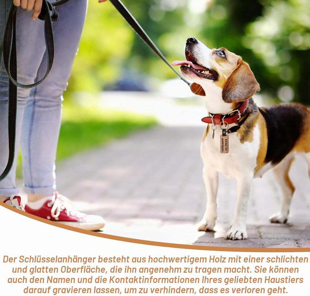 32 Stück Holz Schlüsselanhänger: Buche Mit Ring, Wooden Keychain Rechteckig, Blanko für Malerei Deko