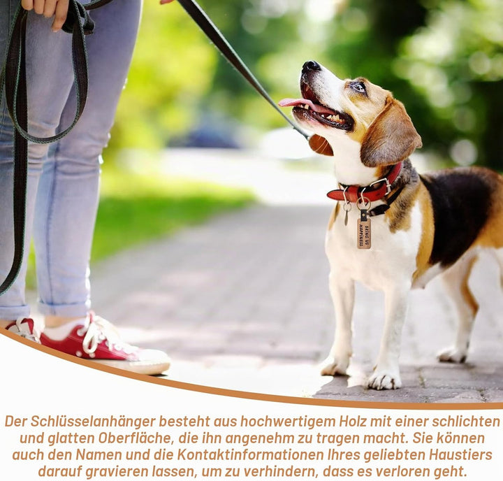 32 Stück Holz Schlüsselanhänger: Buche Mit Ring, Wooden Keychain Rechteckig, Blanko für Malerei Deko