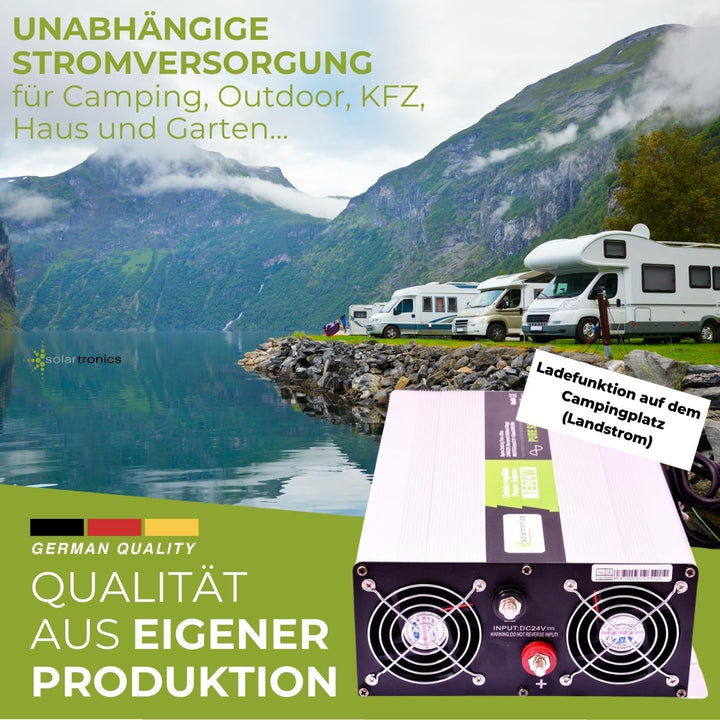 Spannungswandler USV 24V NPS 1500/3000 Watt Reiner Sinus UPS Inverter