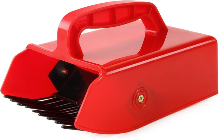 VicBre Beerenpflücker mit Metallkamm Kunststoff Blaubeerschaufel Rechen Rot-Schwarz, Rot